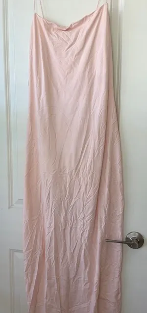 Elegant Pink Maxi Dress Size L thumbnail 1