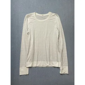 Lululemon Swiftly Breathe Long Sleeve Squad Size 8 White thumbnail 2