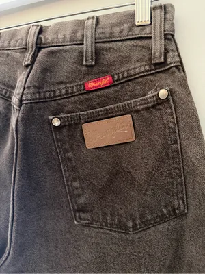 Vintage Wrangler 14MWZ Brown High Rise Jeans Women 7x34 Made USA thumbnail 6