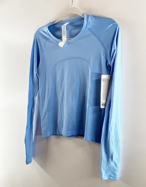 Lululemon Swiftly Tech Long Sleeve Running T-Shirt 2.0 Race Length Blue 8 thumbnail 5
