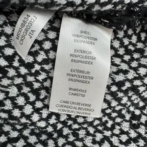 Calvin Klein Women XL Textured Boucle Hooded Sweater Black White Pullover Cozy thumbnail 6
