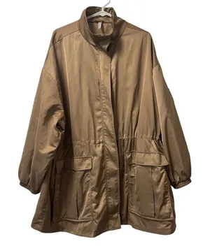 Fabletics Womens‎ Utility Parka Beige Wood Athletic Classic Athleisure Casual thumbnail 1