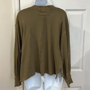 ‎NWT We the free Army Green over size shirt size S thumbnail 3