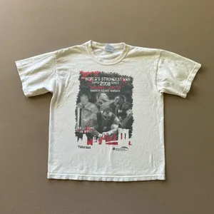 Vintage Y2K “World Strongest Man” Baby Tee thumbnail 1