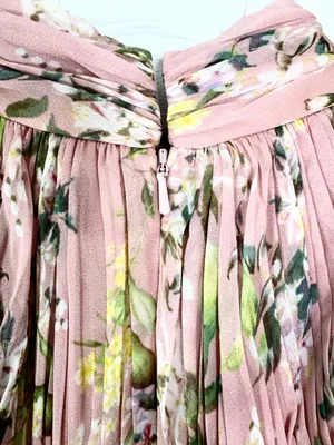 NWT Mac Duggal Ieena 70208 High Neck Floral Print Dress Pink Multi Size 0 thumbnail 12