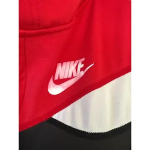 Nike Womens S Red Black White Colorblock Full Zip Hoodie Nike Fit Track Jacket thumbnail 3
