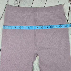 Everlane‎ Seamless Legging Ribbed High Waist M L Light Purple Lilac thumbnail 9