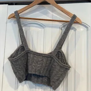 Free People Sunkeeper Gray‎ Cable Knit Crop Tank Size Small thumbnail 6