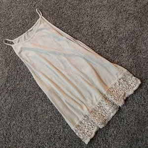 Cotton Candy Cream Lace Trim Tank Top thumbnail 1