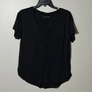 Abercrombie & Fitch Women Black Short Sleeve V-Neck Tee Basic size‎ Small thumbnail 2