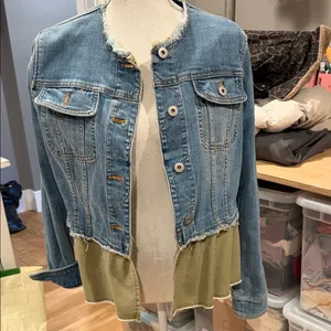Anthropologie Pilcro and the‎ letterpress Denim and Olive Jean Jacket small thumbnail 2