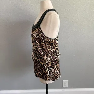 Bebe NWT Silk Leopard Print Blouse thumbnail 2