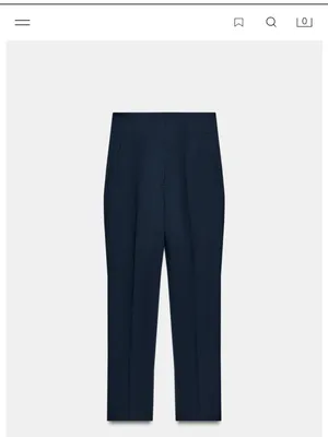 Zara Black Cropped High-Waist Slim Pants thumbnail 4