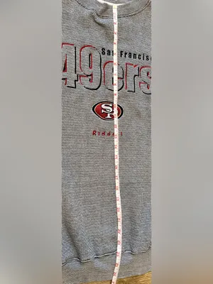 Riddell San Francisco 49ers Houndstooth Crewneck Sweatshirt NFL Gray Black White thumbnail 8