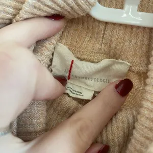Anthropologie small lace up turtleneck cream tan sleeveless sweater dress thumbnail 7