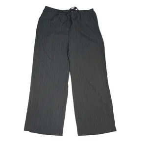 Women's Crinkle Wide Leg Slacks XXL Lightweight Summer Charcoal Gray NEW‎ thumbnail 2