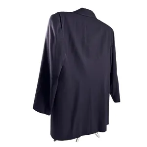 Vintage Christian Dior Navy Blue 100% Wool Longline Blazer Jacket USA 80s thumbnail 4