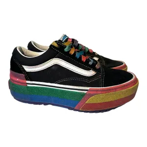 Vans Old Skool Stacked Glitter Rainbow Platform Men's Size 4 Women's Size 5.5 thumbnail 2