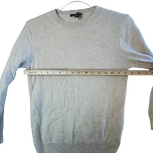 Hilary Radley Cashmere Oatmeal Beige Crewneck Sweater Womens S Minimalist‎ Chic thumbnail 6