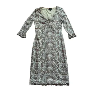 Vintage Y2K Wet Seal Paisley Milkmaid Dress Large Midi Fairycore Lettuce Flutter thumbnail 11