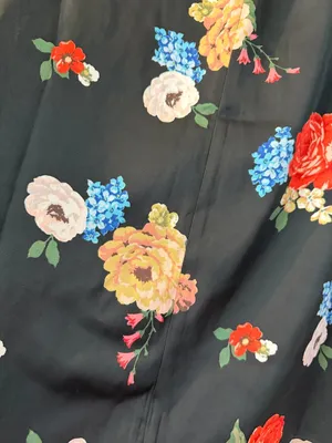 By Anthropologie Lace-Trim Silky Halter Tank Top Floral Scarf Size Medium New thumbnail 9