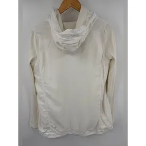 Lululemon off white open front hooded performance cardigan womens XS yoga lounge thumbnail 7