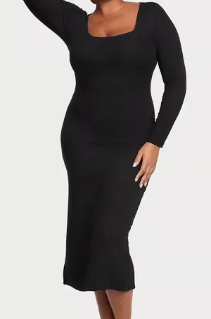 VICTORIA'S SECRET Ribbed‎ Modal Long-Sleeve Slip Dress thumbnail 1