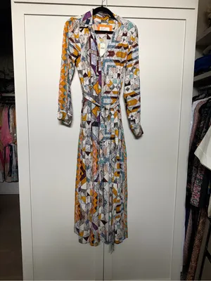 Anthropologie Flounced abstract maxi NWT thumbnail 5