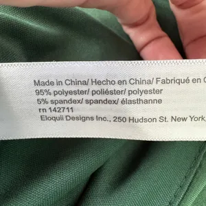 Eloquii Ruched V-Neck Sheath Dress 16 Green Long Sleeve Party Wedding Guest Chic thumbnail 9