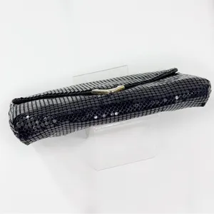 Mesh Chainmail Envelope‎ Clutch Bag Black Evening Party thumbnail 6