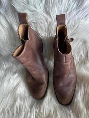 UGG Brown Leather Ankle Boots thumbnail 1