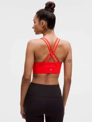 Lululemon Energy Longline Bra *Medium Support, B–D Cups in Hot Heat thumbnail 2