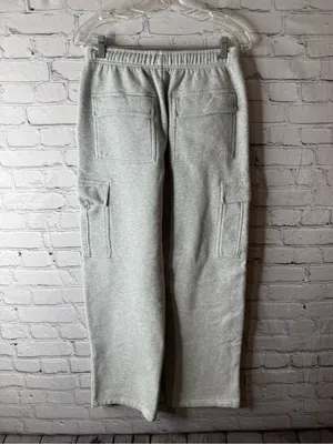 Womens TNA sweat fleece gray Cargo Sweatpants - Comfortable Everyday Joggers thumbnail 4