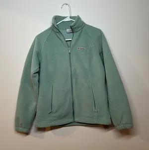 Columbia Benton Springs Womens Sz Small Light Blue Full Zip Fleece Jacket thumbnail 1