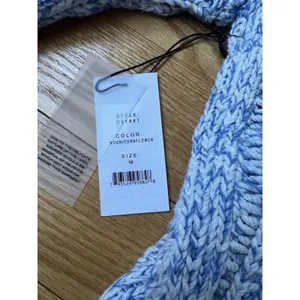 Duffy Loose Knit Pointelle Open Stitch Knitted Sweater Cotton Size M thumbnail 11