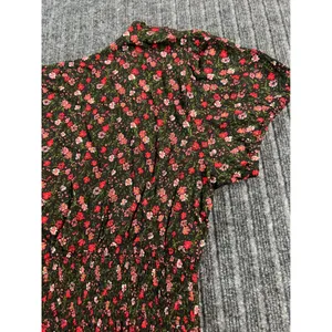 AEROPOSTALE Floral Crop Top Women XL Black Pink Smocked V-Neck Puff‎ Sleeve NWT thumbnail 14