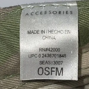 Accessories Army Camouflage‎ Cotton Hat OSFM Green thumbnail 5