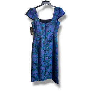 Hyacinth House Archibald Maxi Dress Womens M Navy Indigo Floral Jacquard NWT thumbnail 4