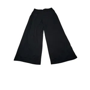 OGL Sandwashed Mid Rise Pleated Wide Leg Palazzo Pants Black Pockets Size Medium thumbnail 2