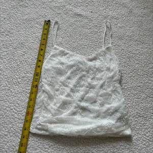 Pull&Bear Pacific Republic White Lace Trim Top Medium Coquette Clean girl Y2K thumbnail 6