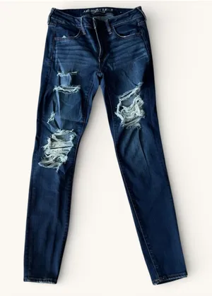 American Eagle Jegging‎ Super Stretch X Size 6 Dark Wash Skinny Jeans Women thumbnail 1