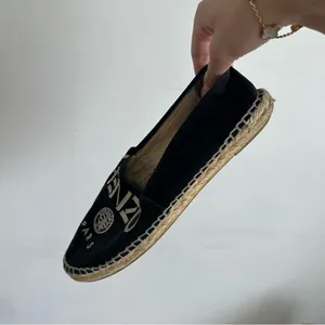 Kenzo Black Suede Espadrille Flat Size 8 thumbnail 3