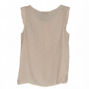 LOFT Women's Beige‎ Polka Dot Sleeveless Button Up Blouse Shirt Top Size S thumbnail 2
