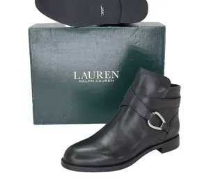 NWT Lauren Ralph Lauren Women's Hermione Ankle Fashion Boots Black 7B thumbnail 14