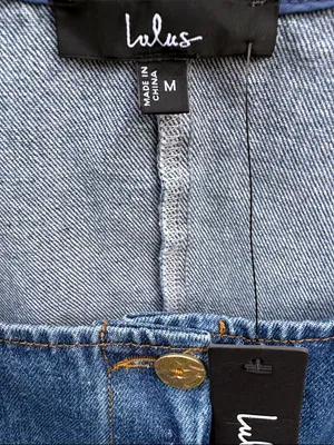 NWT Lulus Prinsley Denim Button Front Dress Size Medium thumbnail 8
