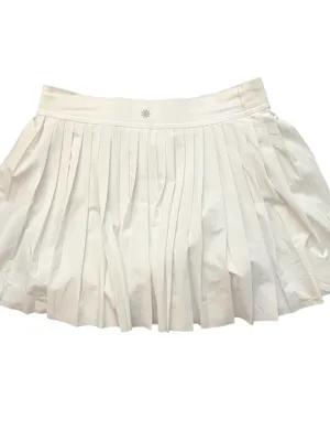 Athleta Women's Match Point High Rise 13 1/2" Pleated Skort in Bright White thumbnail 6