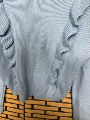 Opposite blue ruffle sweater size 2X thumbnail 3