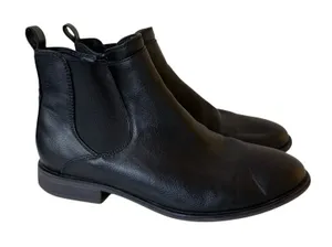 Frye & Co Women's Black Michael Chelsea Boots Size 8.5M Vegan Leather Minimalist thumbnail 1