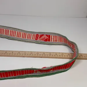 Handwoven Boho‎ Crossbody Bag Red Green Geometric Bird Motif Tassels Festival thumbnail 4