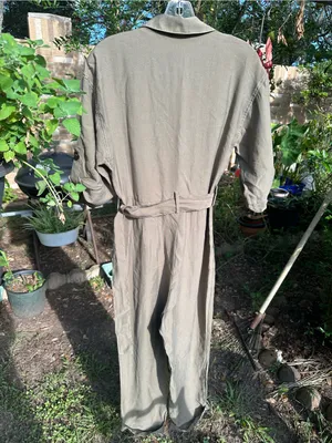 NWOT Zara Utility Jumpsuit Small S Olive Green Belted Safari Cargo Romper thumbnail 6